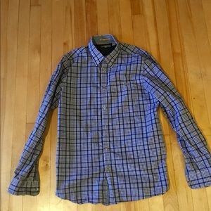 Ted Baker slim fit shirt plaid blue white